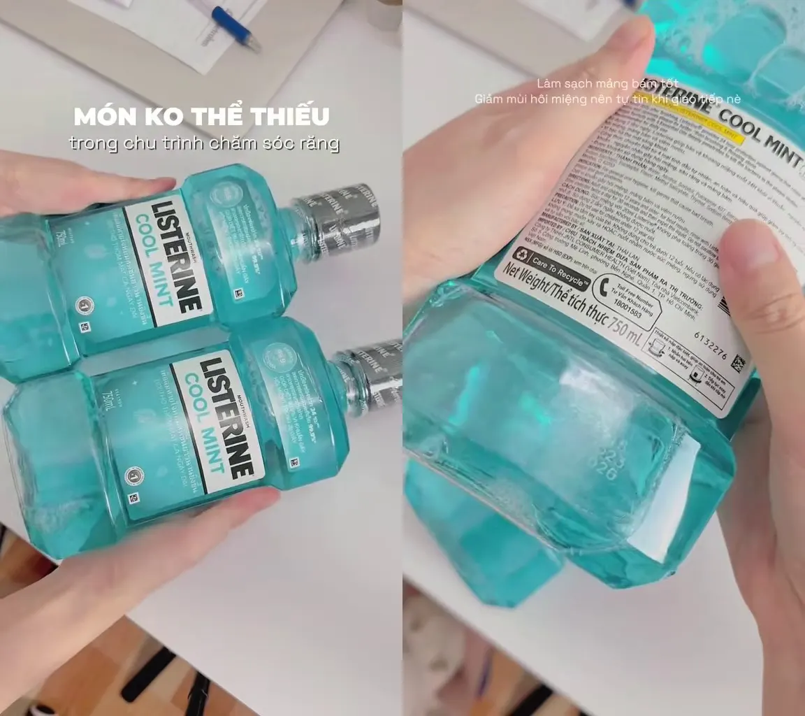Bo 2 Nuoc Suc Mieng Giu Hoi Tho Thom Mat Listerine Cool