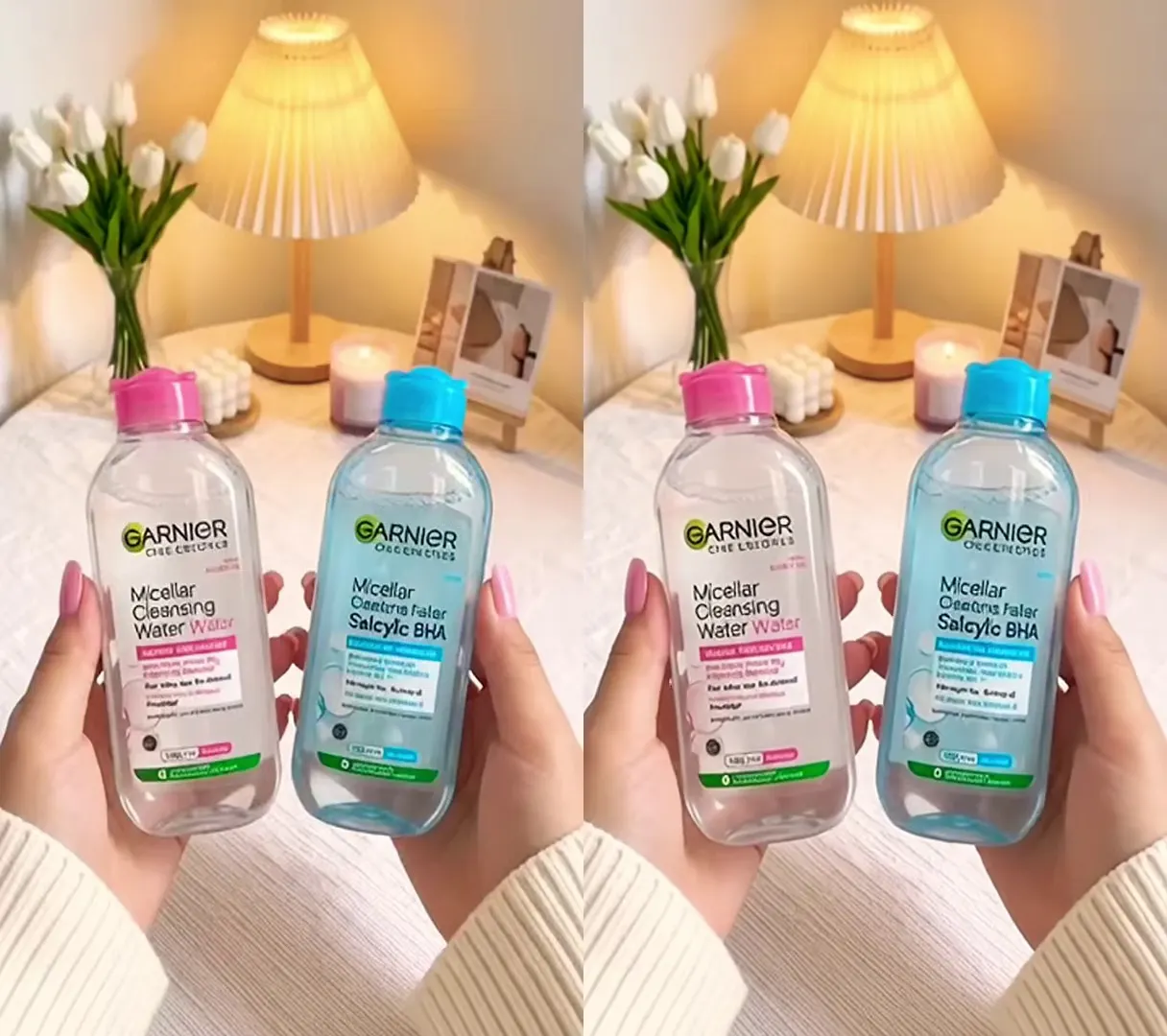 Garnier Micellar Water Pink Vs Blue Bha Comparison