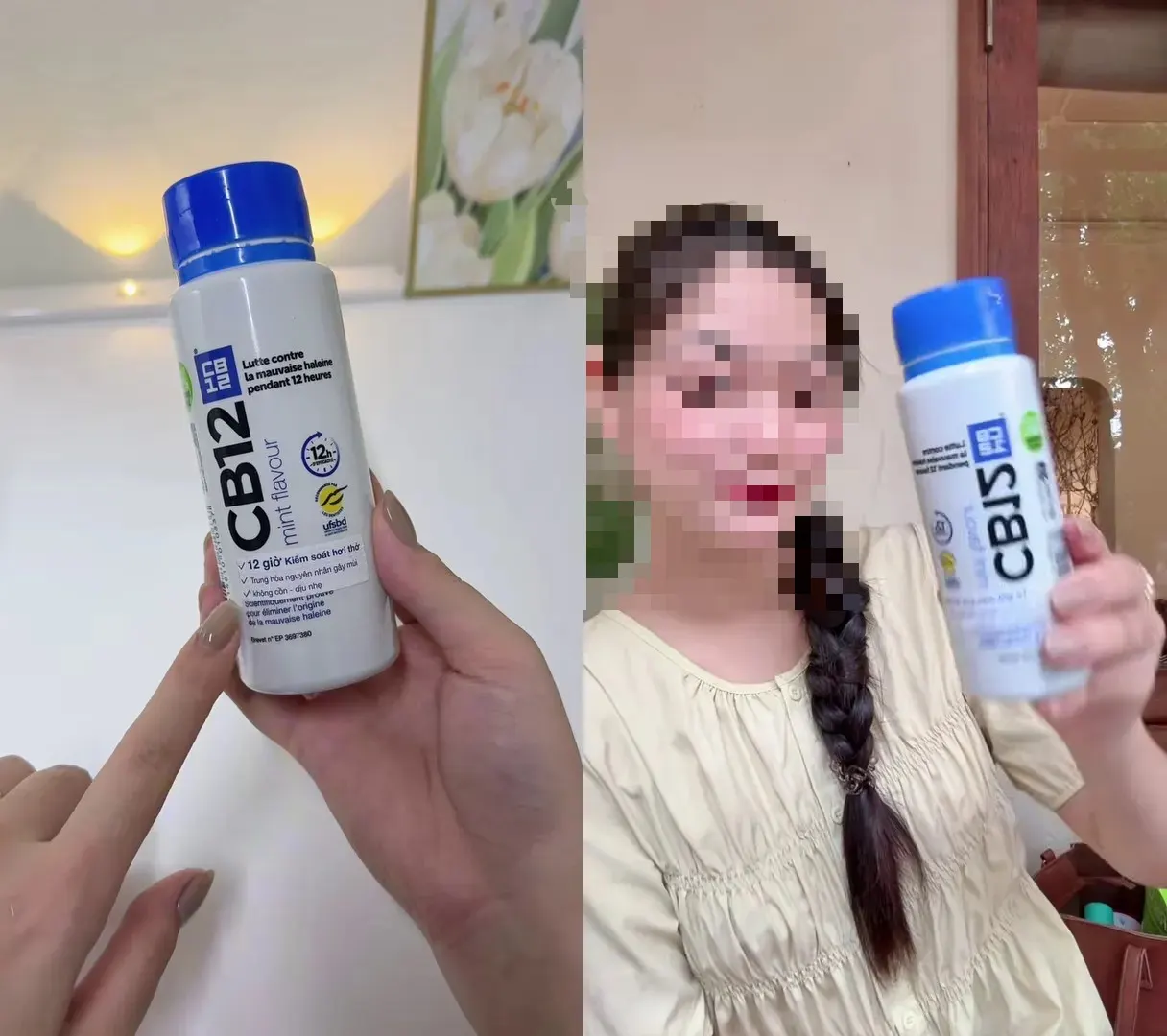 Nước Súc Miệng Kiểm Soát Hơi Thở 12H CB12 Mint Hương Bạc Hà 250ml