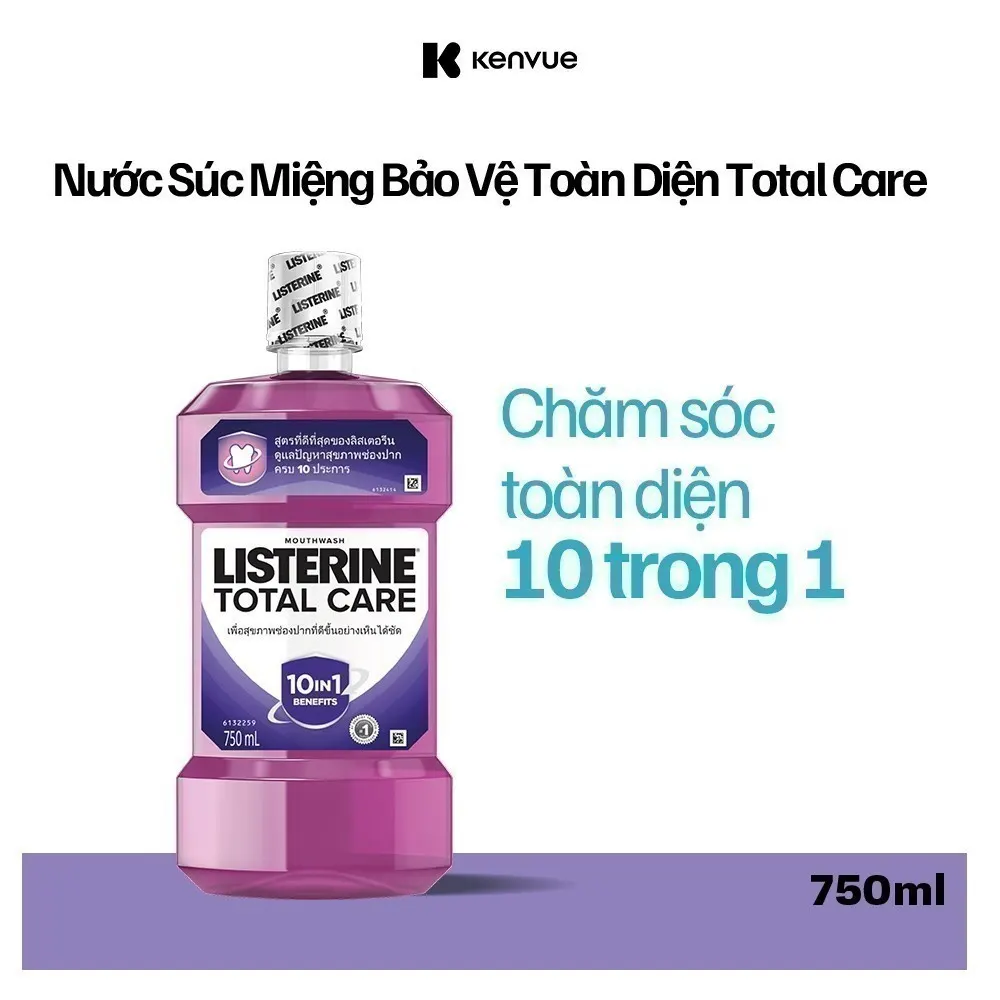 Nước súc miệng chăm sóc toàn diện Listerine Total Care Mouthwash 750ml - ảnh chi tiết 1
