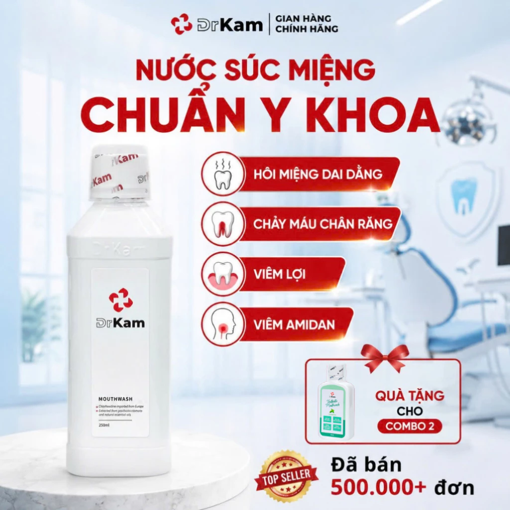 Nước Súc Miệng Chuẩn Y Khoa DrKam 250ml: Giải Pháp Cứu Cánh Cho Hơi Thở Và Răng Nhạy Cảm?